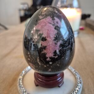Natural Rhodonite Crystal Egg #7 New